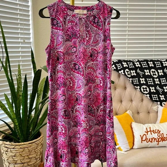 MICHAEL Michael Kors Paisley Shift Sleeveless Dress Size M - Picture 1 of 5